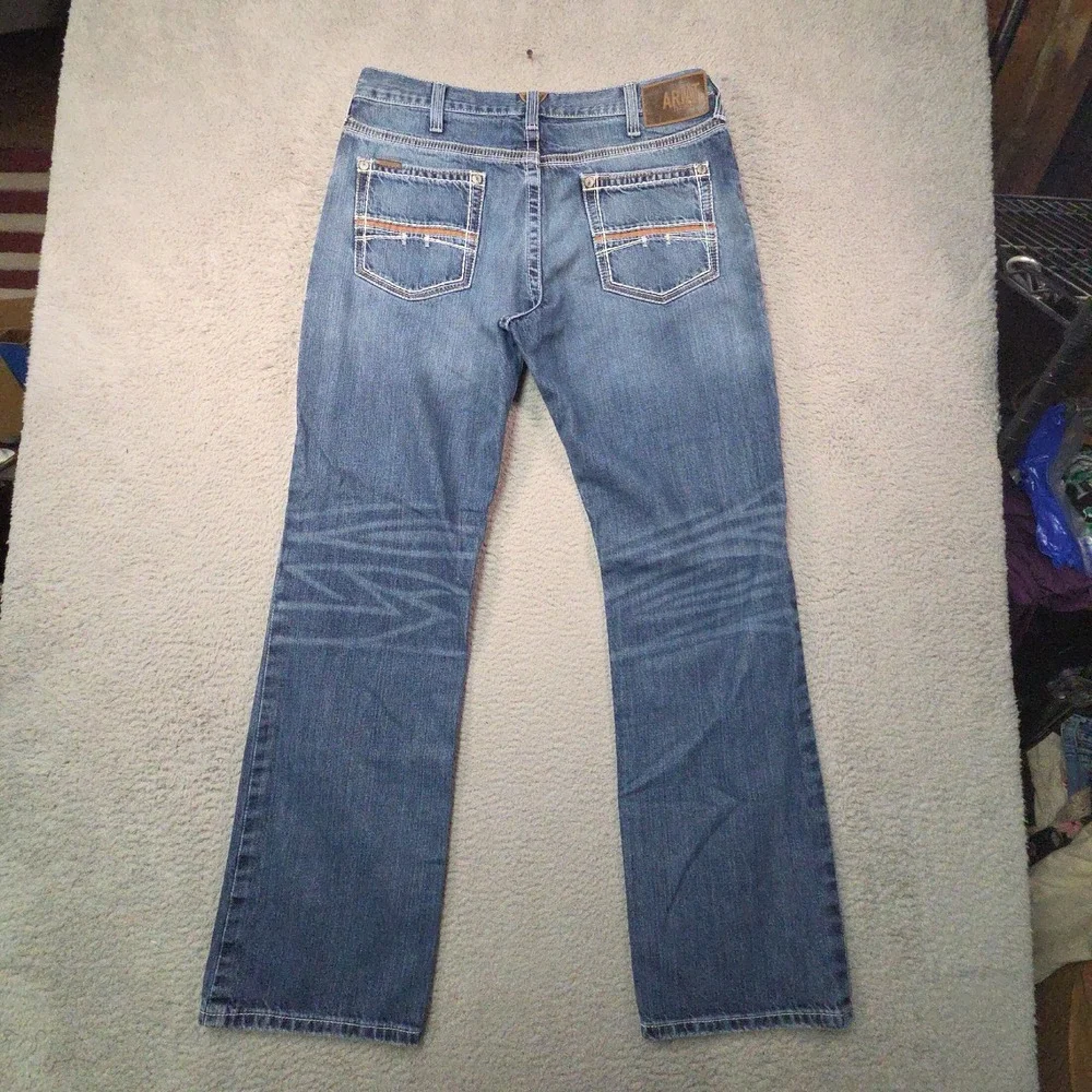Ariat M4 Coltrane Jeans Mens 36x34 Blue Durango Relaxed Boot Cut Western Cowboy